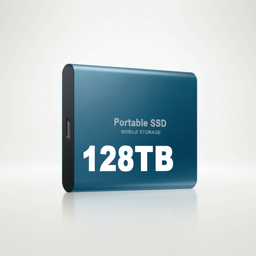 Portable External SSD – 128GB, USB-C 3.1 & 520MB/s Read Speed