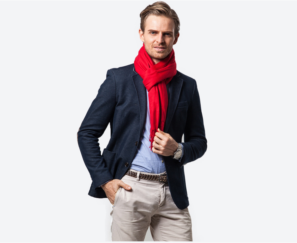 Decotic – Red Cashmere Scarf, Soft & Warm