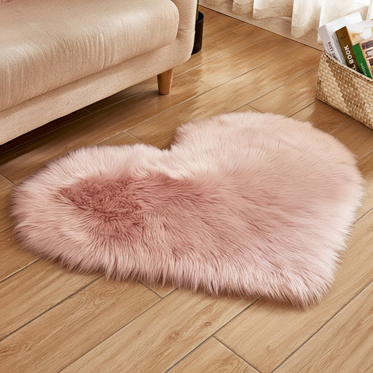 Heart Shaped Area Rug – Soft Plush Acrylic, Indoor Floor Mat & Home Decor