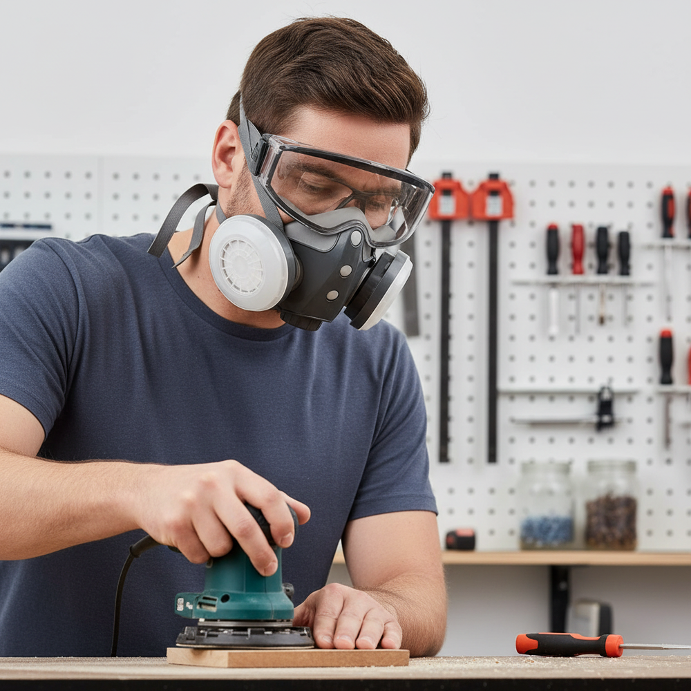 BowLift | Integrated respiratory mask – For woodworking, painting & dust pRedection