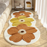 Area Rug Floral Irregular Soft Bedroom Floor Mat
