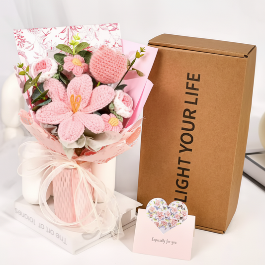 Flower Bouquet – Crochet Tulip, Handmade & Everlasting Decor