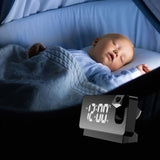 Digital Projection Alarm Clock – 180° Ceiling Projection, 7-Inch LED & Dual Alarm