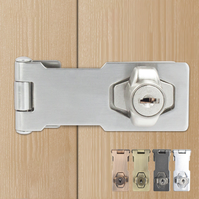 Cabinet Hinge Lock – Zinc Alloy, Screw or Adhesive Mount & 2 Keys