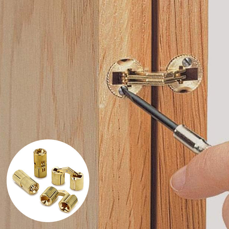 Concealed Brass Hinges – Invisible 180° Design, Set of 4 & Rust-Resistant