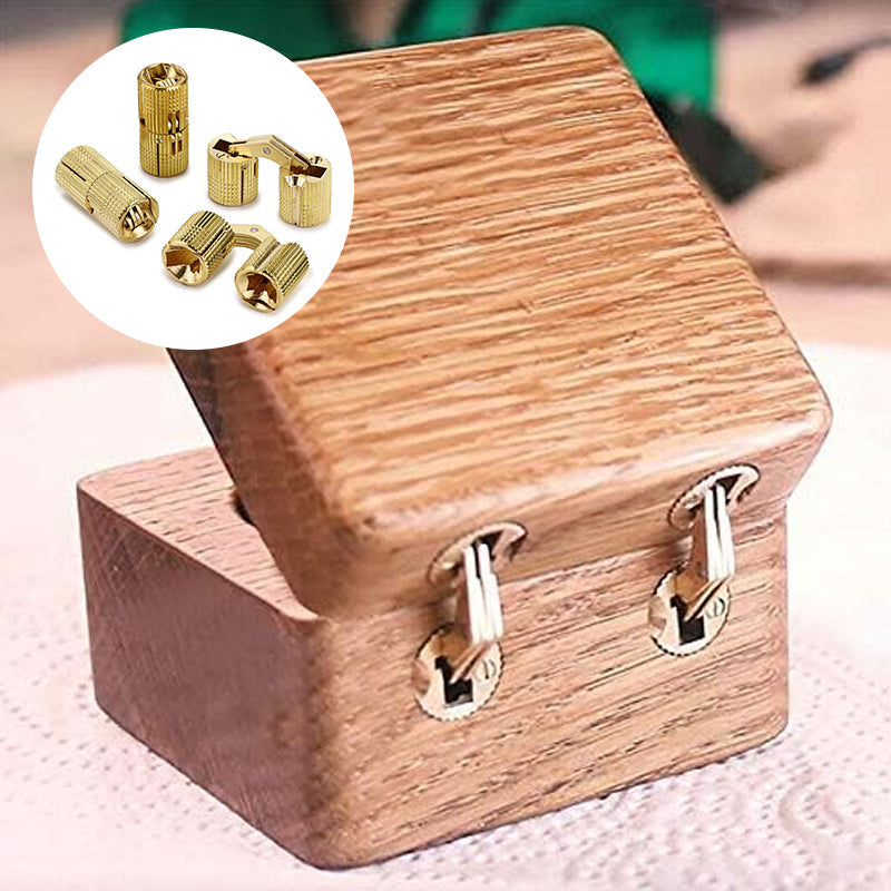 Concealed Brass Hinges – Invisible 180° Design, Set of 4 & Rust-Resistant