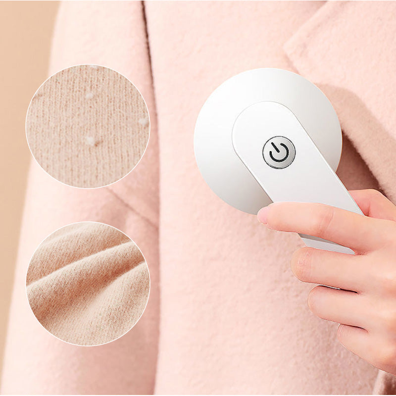 Rechargeable Electric Fabric Shaver – Stainless Steel Blade, USB & Removable Lint Bin