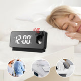 Digital Projection Alarm Clock – 180° Ceiling Projection, 7-Inch LED & Dual Alarm