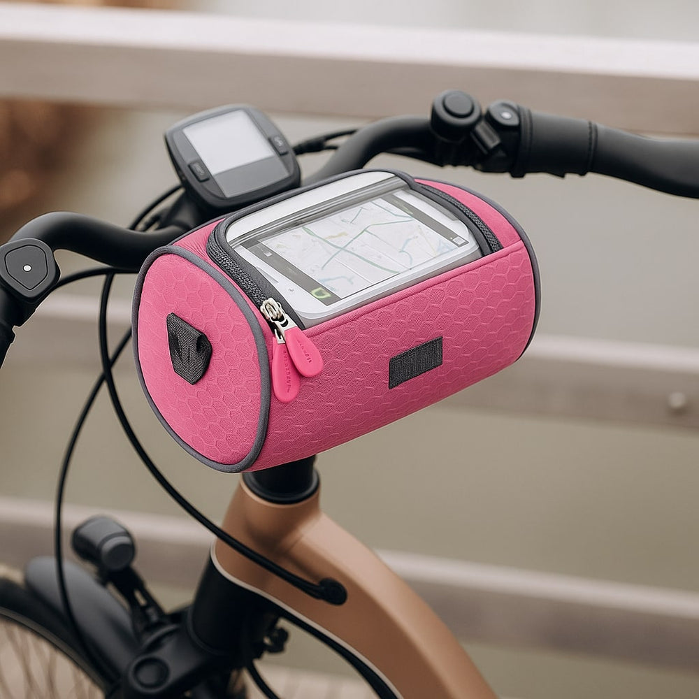 Bike Handlebar Bag – Touchscreen Window, Splash-Proof & Removable Shoulder Strap