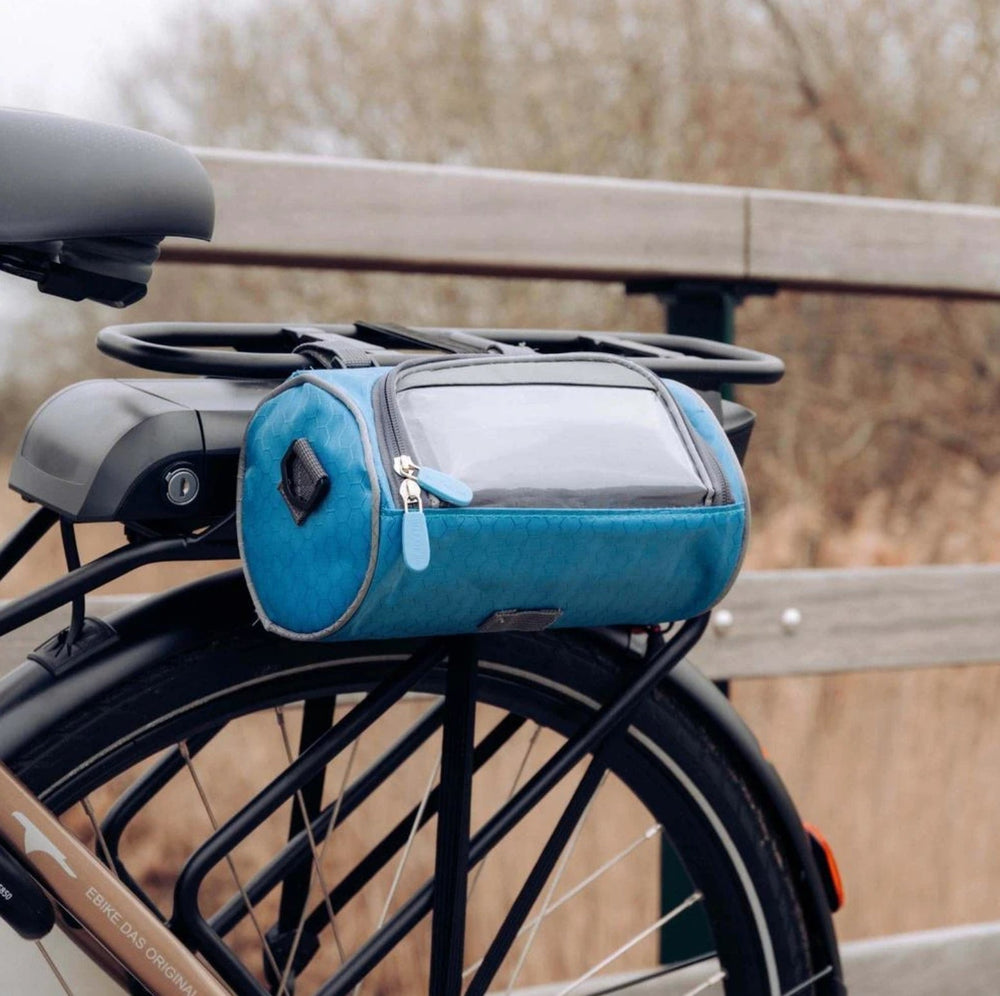 Bike Handlebar Bag – Touchscreen Window, Water-Resistant Nylon & Shoulder Strap