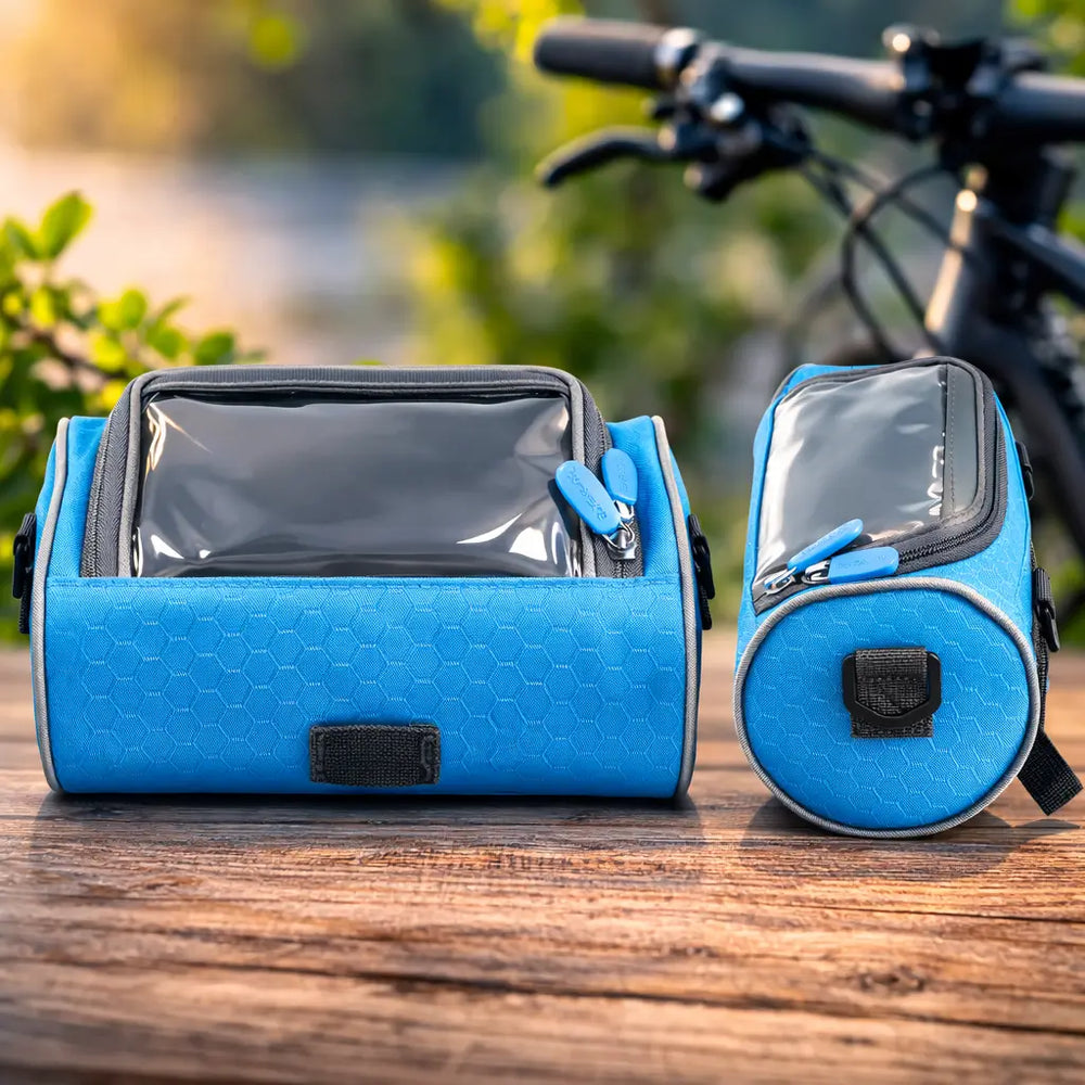 Bike Handlebar Bag – Touchscreen Window, Water-Resistant Nylon & Shoulder Strap