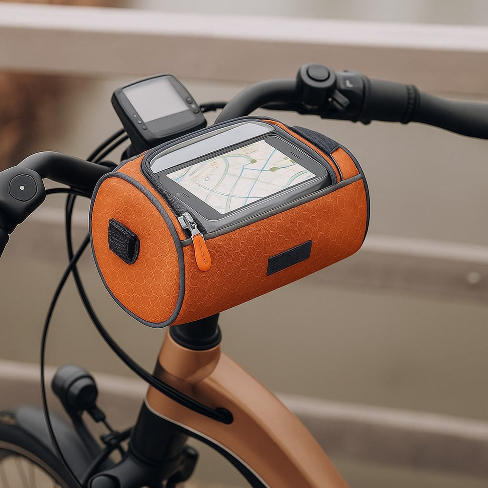 Bike Handlebar Bag – Touchscreen Window, Water-Resistant Nylon & Shoulder Strap