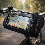 Bike Handlebar Bag – Touchscreen Window, Water-Resistant Nylon & Shoulder Strap