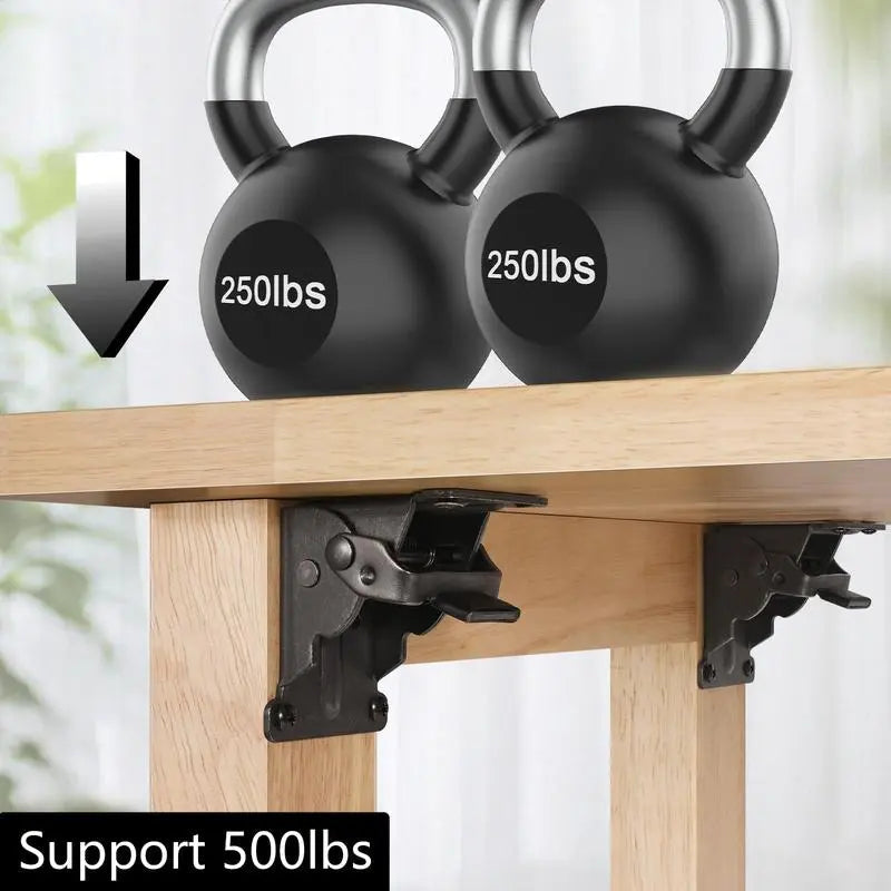 Foldable Heavy-Duty Angle Brackets – 2.5mm Steel, 225kg Capacity & Self-Locking 90°