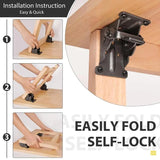 Foldable Heavy-Duty Angle Brackets – 2.5mm Steel, 225kg Capacity & Self-Locking 90°