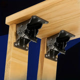 Foldable Heavy-Duty Angle Brackets – 2.5mm Steel, 225kg Capacity & Self-Locking 90°