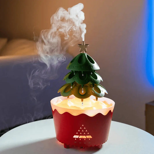AromaEvergreen Christmas Tree Aroma Diffuser – Festive Essential Oil Mist, Holiday Ambiance & Relaxation