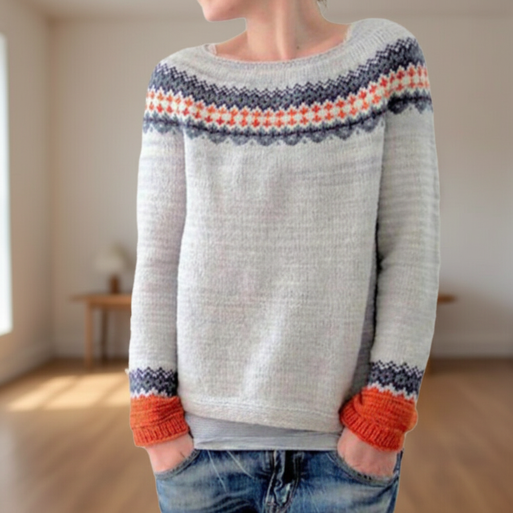 Feminine knitted sweater - Hildegard