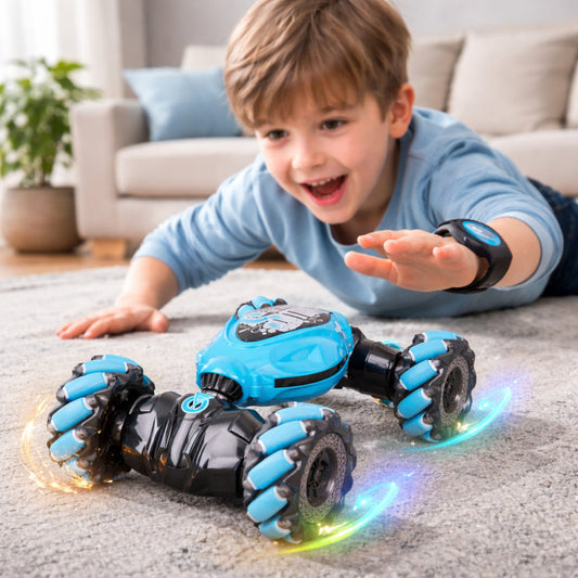 RC Stunt Car – Gesture Control, All-Terrain Tires & RGB LED Lights