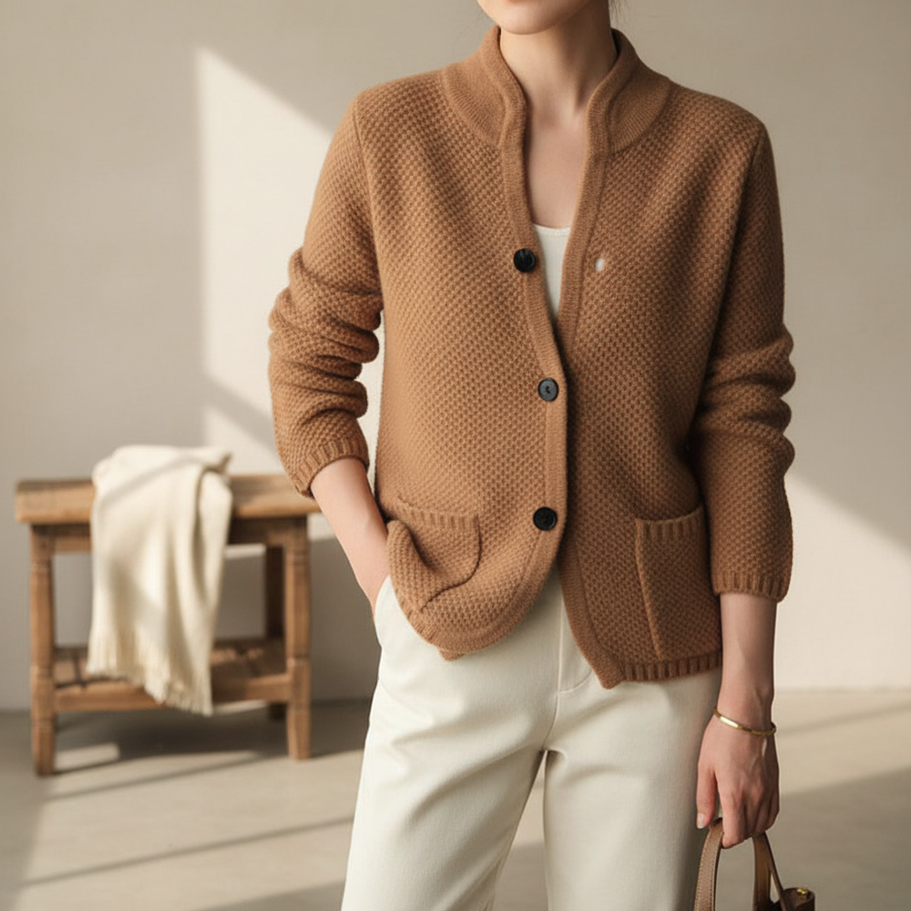 Figure-hugging knitted cardigan - Tanya