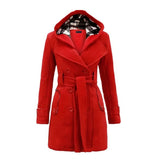 Fitted Women's Coat with Hood - Viola - 5