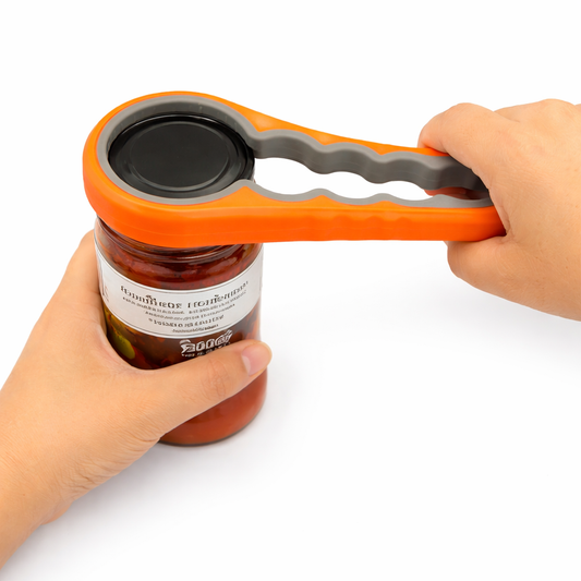 Jar Opener – Multi-Function Design, Rubber Grip & Bottle and Lid Opener Tool