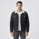 Tom - Fleece-Lined Retro Denim Jacket