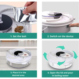 Electric Fly Trap – Rotating Catch Mechanism, Chemical-Free & Bait Stations
