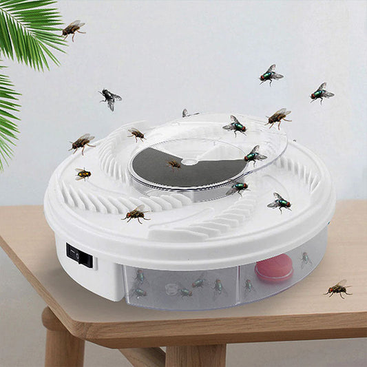 Electric Fly Trap – Rotating Catch Mechanism, Chemical-Free & Bait Stations