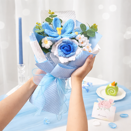 Crochet Flower Bouquet – Handmade Design, Home Decor Arrangement & Mother's Day Gift