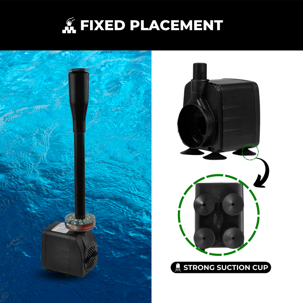 LED Garden Fountain Pump – 2000L/h, 12 LED Lights & IP68 Waterproof