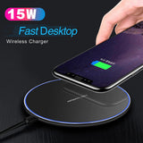 Wireless Charging Pad – 30W Fast Charge, Qi Compatible & LED Ring