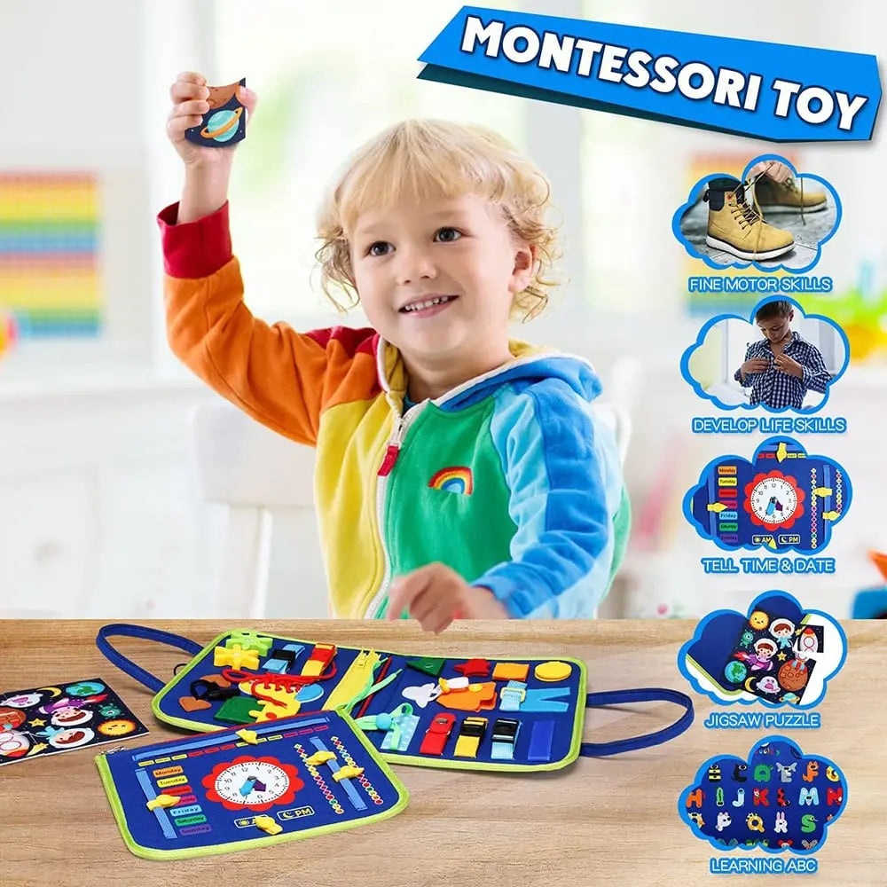 Montessori Fühlspiel Brett – Sensory Development Toy for Kids | Motor Skills Enhancement | Engaging Learning Activity