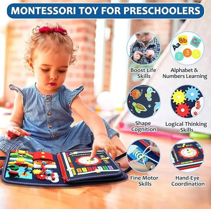 Montessori Fühlspiel Brett – Sensory Development Toy for Kids | Motor Skills Enhancement | Engaging Learning Activity