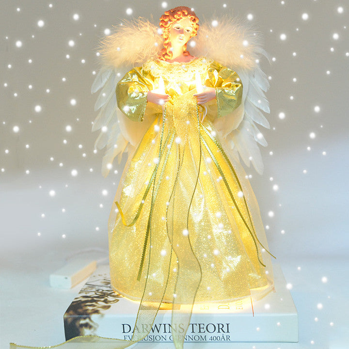 Animated Heavenly Angel Tree Topper – Illuminated Holiday Decor for Christmas Trees
