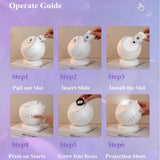 Star Projector Bluetooth Galaxy Night Light Rotating LED Lamp