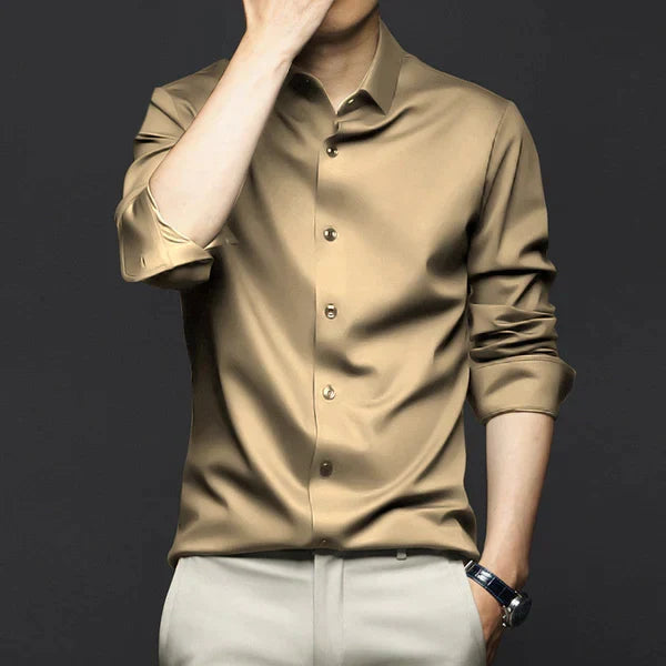 Dylan Wrinkle-Free Business Shirt - Gold