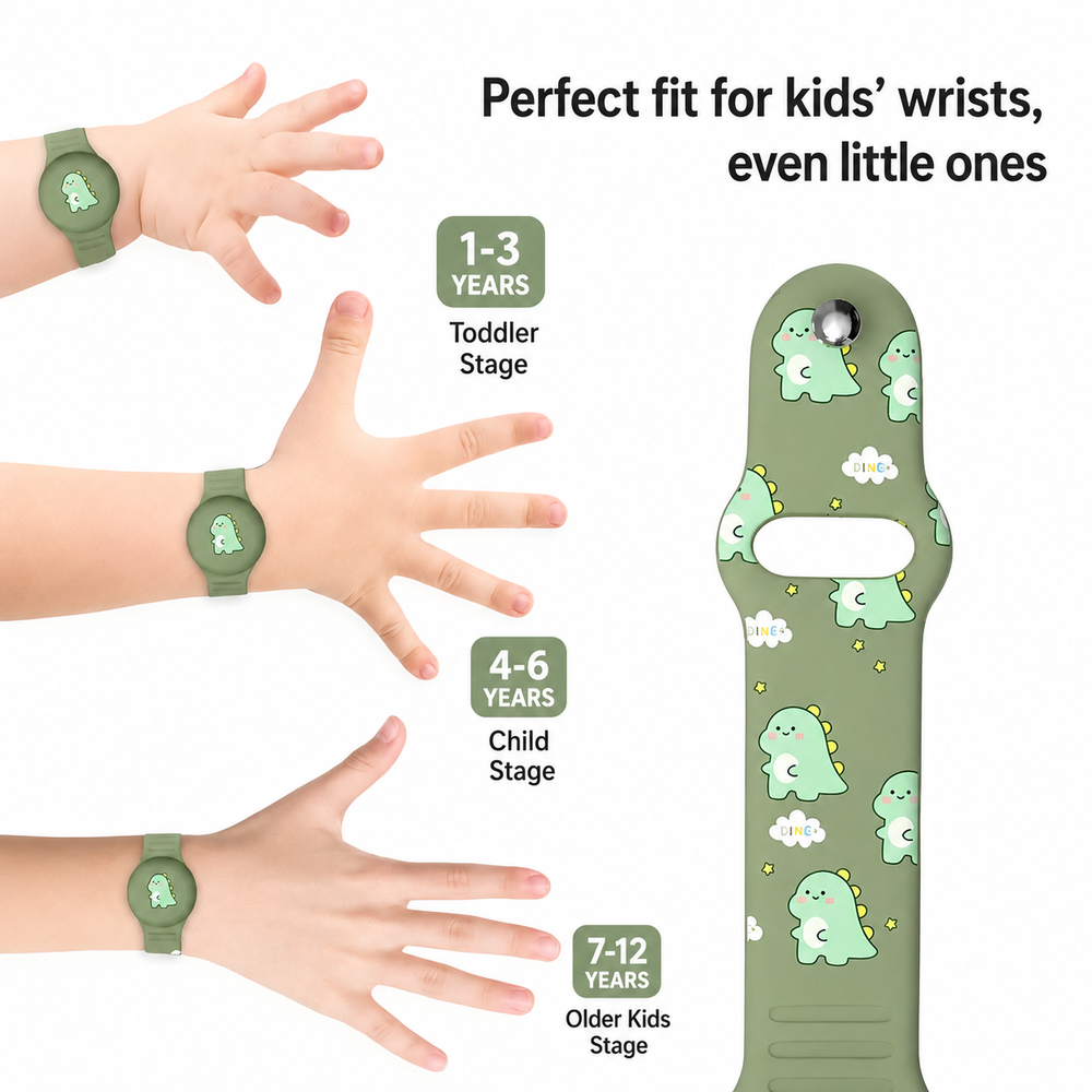 Kids GPS Tracker Bracelet – Real-Time Location, Soft Silicone & Adjustable Fit