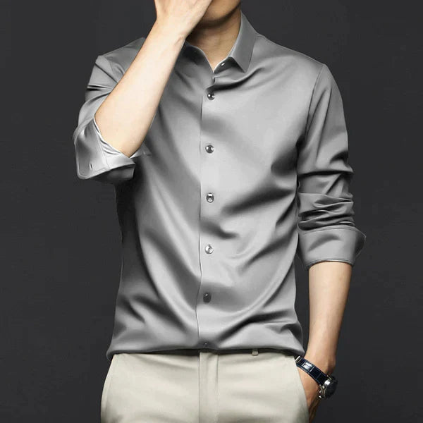 Dylan Wrinkle-Free Business Shirt - Gray