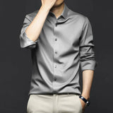 Dylan Wrinkle-Free Business Shirt - Gray