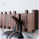 Designer Garderobe im Klavierstil – 8 klappbare Haken für stilvolle Flure – Platzsparende Wandgarderobe