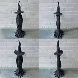 Earth-Tone Witch Garden Figurine