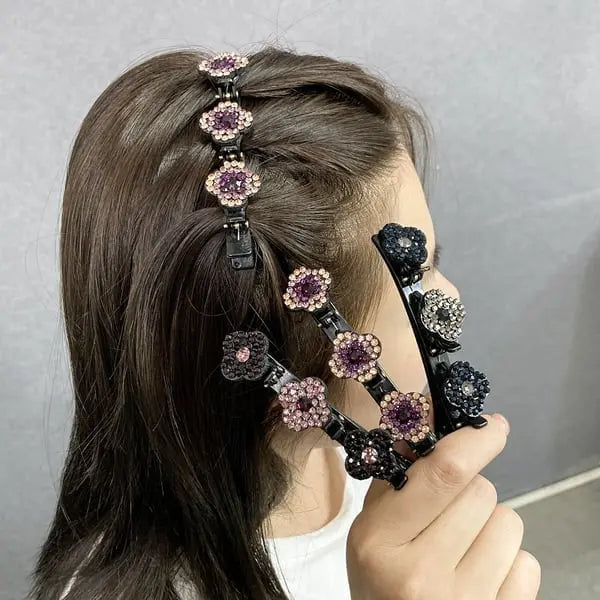 Optimized Product Title: "Geflochtene Kristall Haarspange – Elegante Haaraccessoire für Glänzenden Halt bei jedem Anlass" 

This title includes relevant keywords while maintaining clarity and appeal for potential buyers.