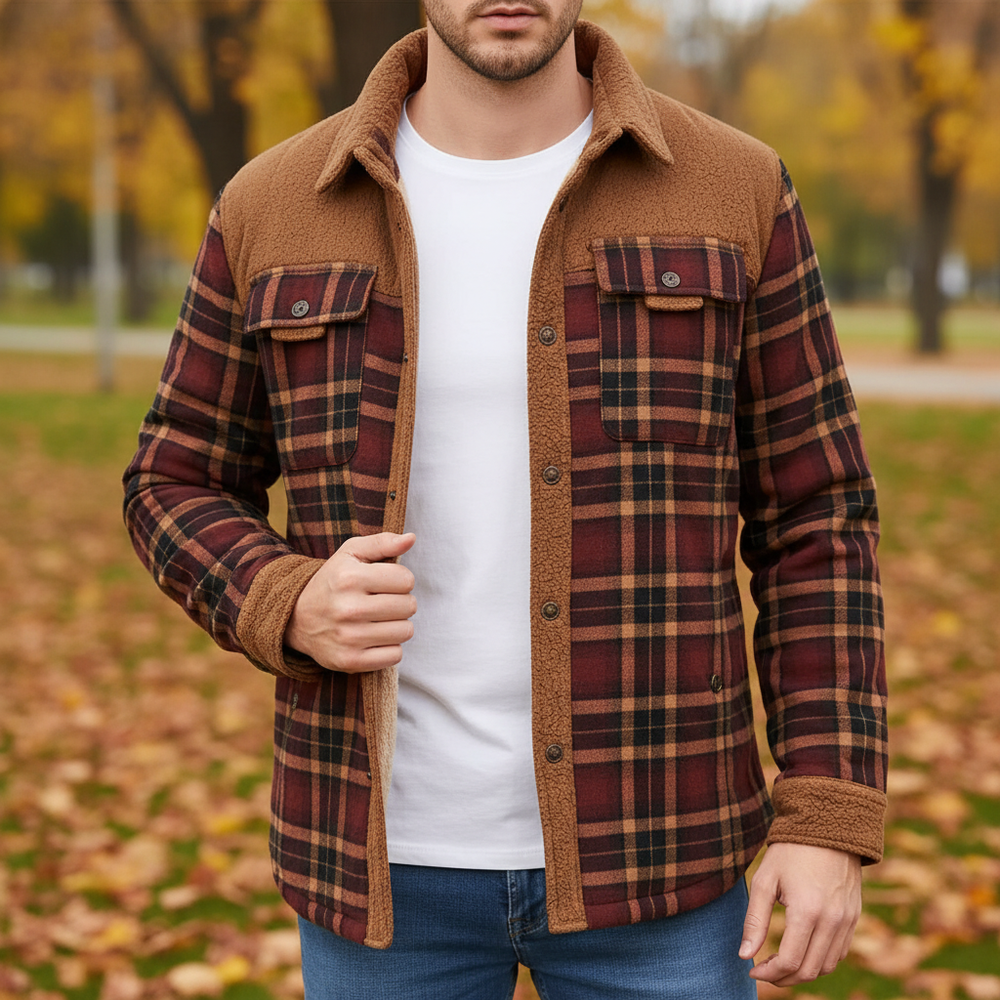Padded flannel jacket - Lars