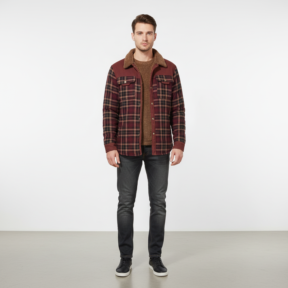 Padded flannel jacket - Lars - 5