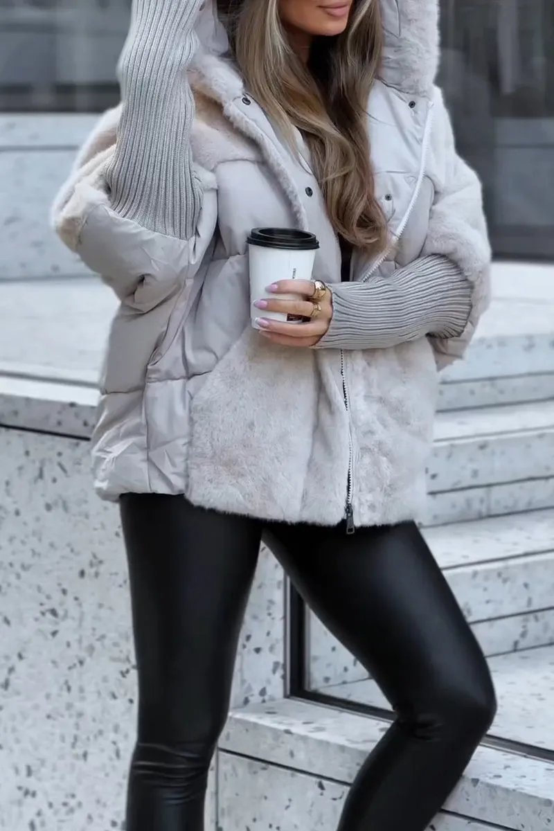 Lined Short Winter Jacket - Liana - 4