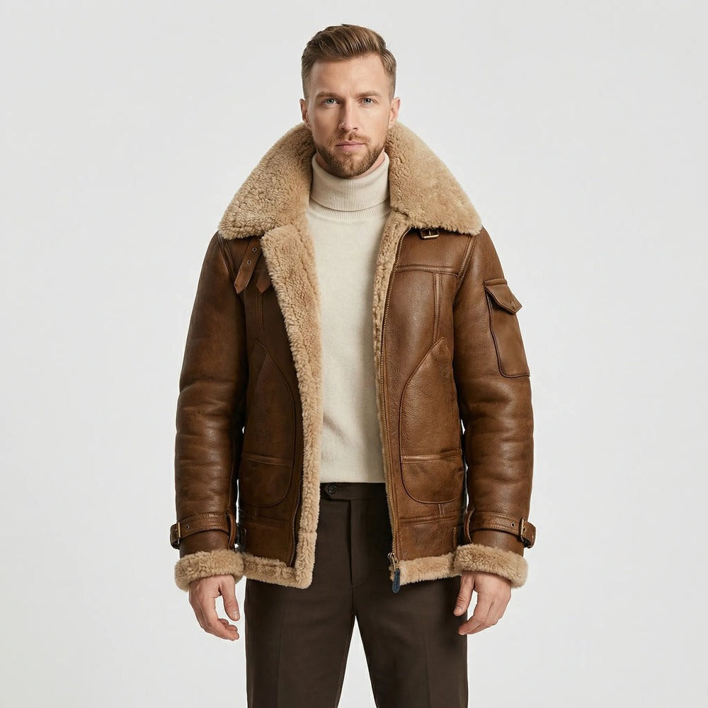 Louis - Lined Pilot Jacket in Men's Style