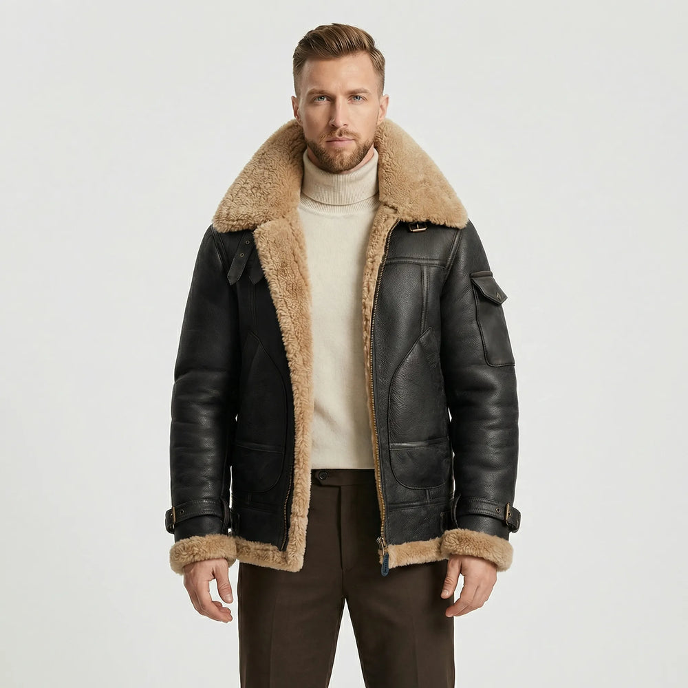 Louis - Lined Pilot Jacket in Men's Style