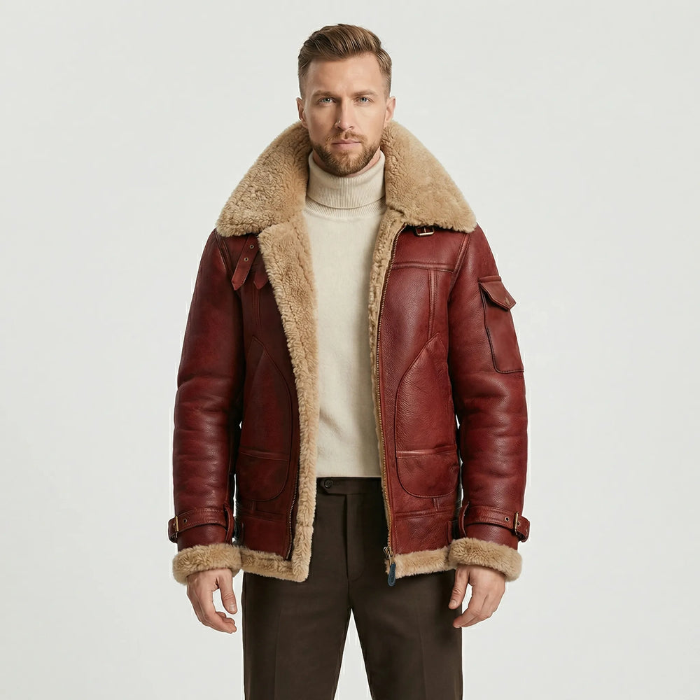 Louis - Lined Pilot Jacket in Men's Style