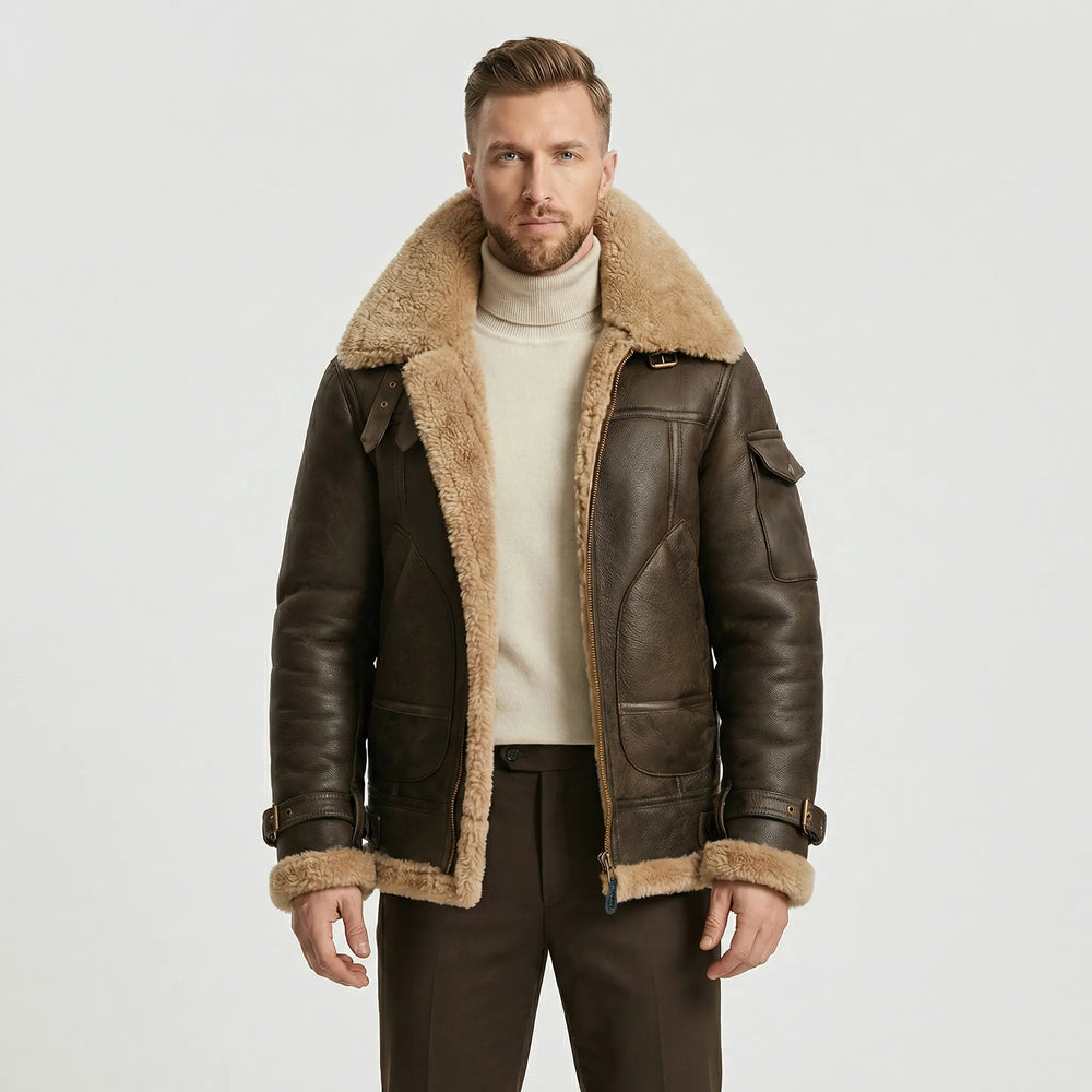 Louis - Lined Pilot Jacket in Men's Style
